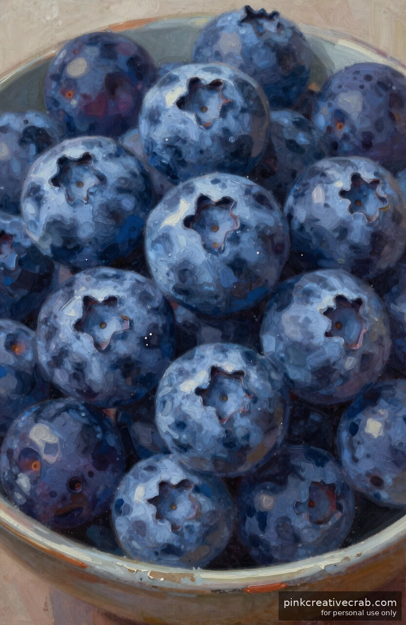 Blueberries in a Bowl — the Tiny Fruit Oil Painting With Massive Charm
