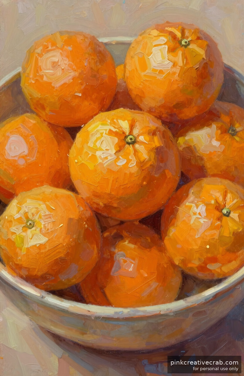 How a Few Loose Brushstrokes Become a Stunning Bowl of Oranges