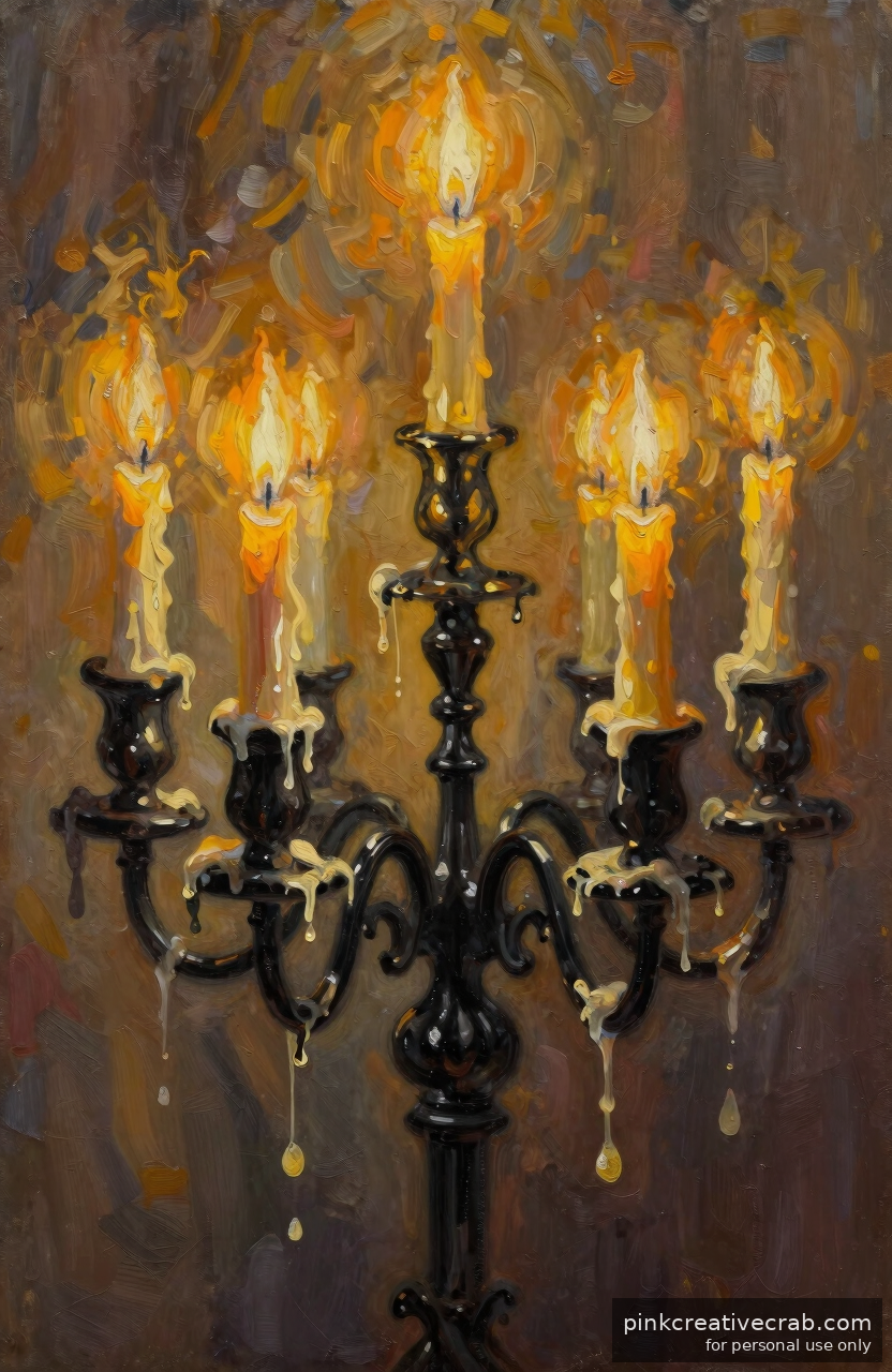 Meet the Melting Black Candelabra of Your Gothic Oil Painting Dreams