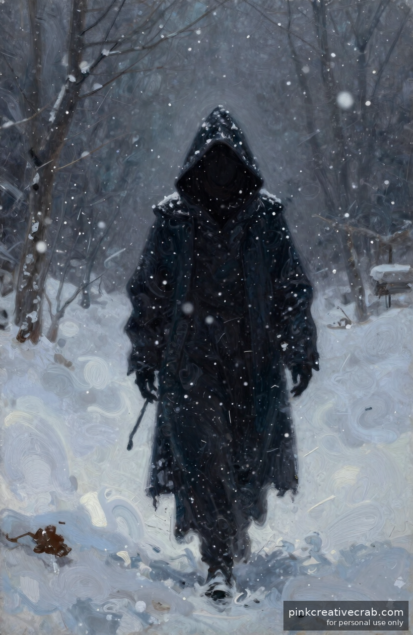 Mysterious Hooded Figure in a Snowstorm — Surprisingly Effortless and Completely Stunning