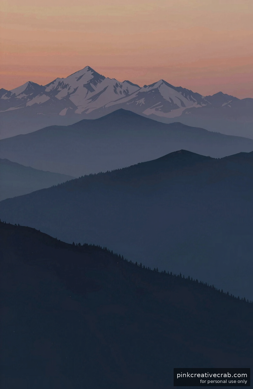 How a Few Simple Strokes Become a Stunning Mountain Range