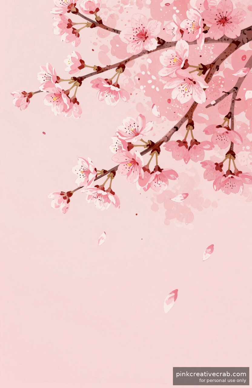 How a Single Round Brush Stroke Becomes a Stunning Cherry Blossom Branch