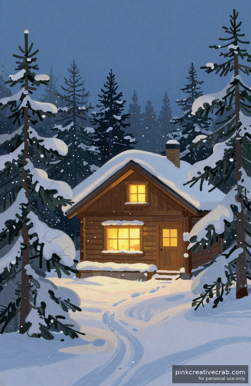 The Cozy Cabin in the Snow Scene Every Beginner Should Paint First