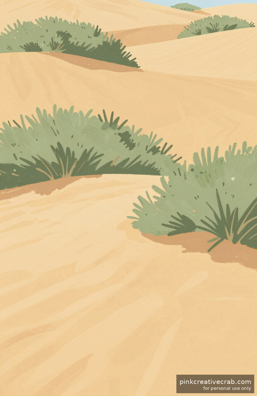 Soft Pastel Dunes That Feel Like a Warm Breeze on Paper