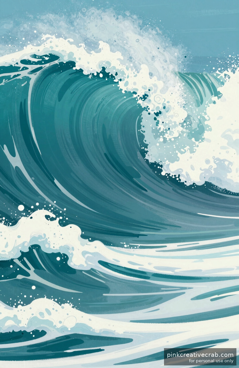 How a Few Simple Strokes Become a Stunning Crashing Wave