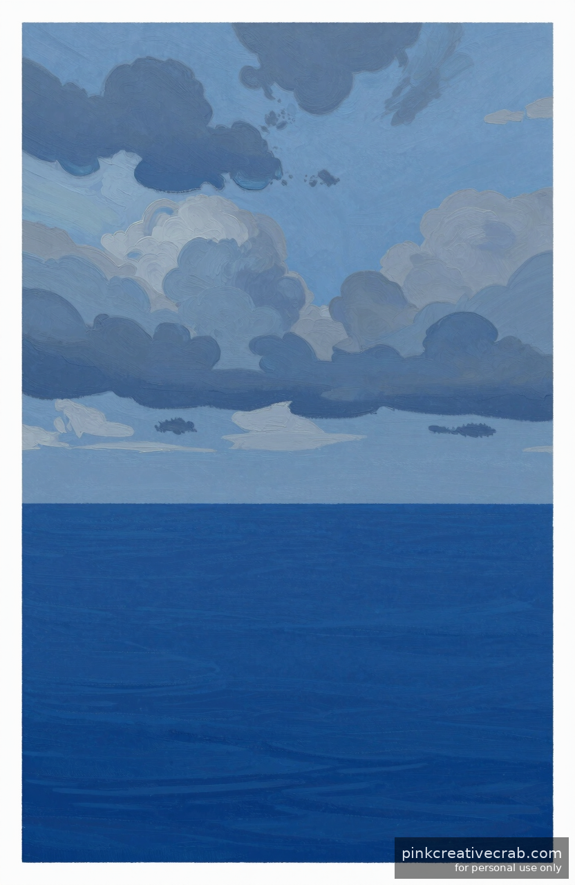 The Stunning Ocean Horizon With Clouds That Looks Hard but Really Is Not