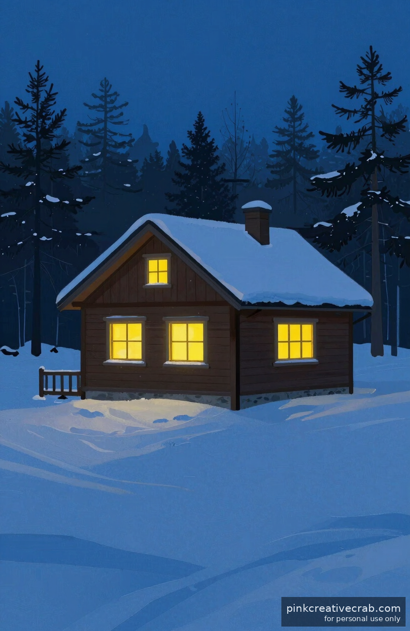 The Best Gouache Painting Ideas for Beginners Include This Snowy Cabin
