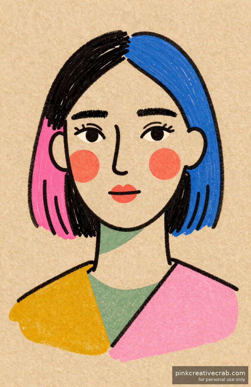 How a Simple Oval and a Straight Bob Become a Stunning Sketch