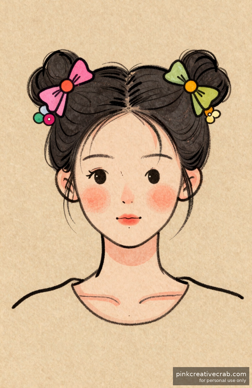 Hair Buns With Accessories Are the Stunning Detail Your Sketchbook Has Been Missing