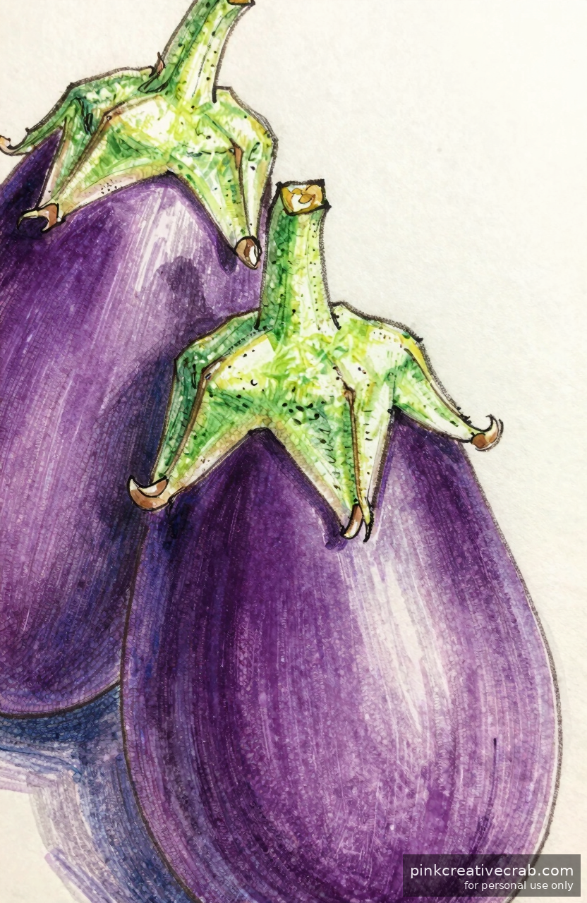 Everyone Will Think You Spent Hours on This Eggplant Sketch