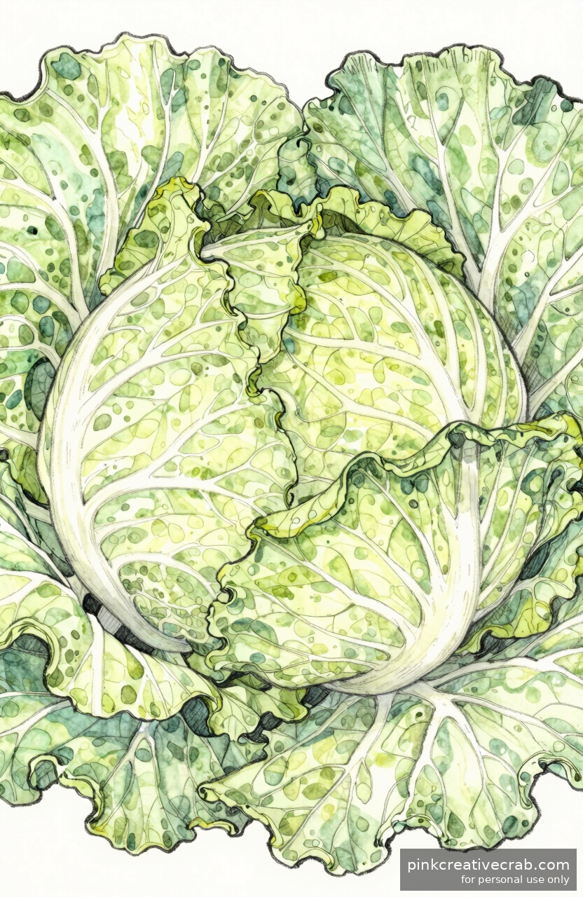 Cabbage Leaves So Lush They Look Like They Belong in a Botanical Journal