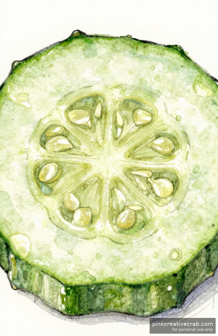 How a Cucumber Slice Becomes a Surprisingly Gorgeous Circular Composition