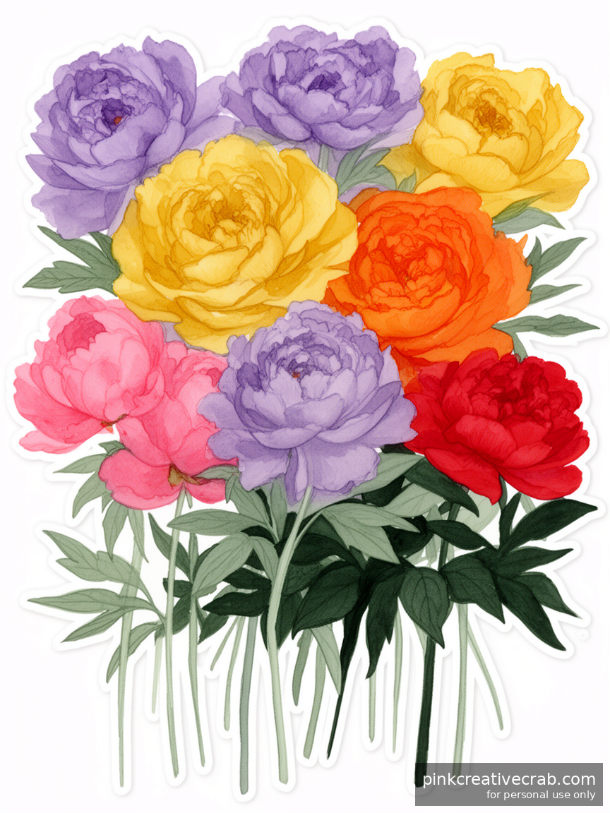 Peony Bloom Sketches So Gorgeous You Will Want to Fill Every Page