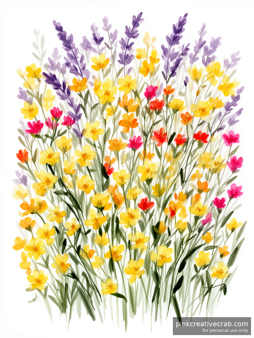 Wildflower Magic: Sketching a Yellow Wildflower Cluster Has Never Felt This Good