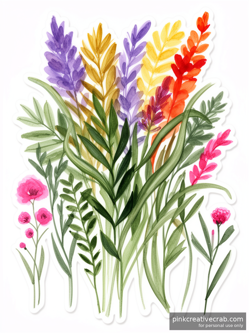 Irresistible Green Leaves and Stems That Turn Any Flower Sketch Into a Full Scene