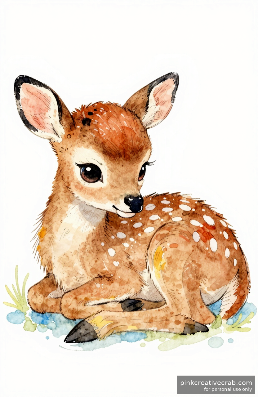 Gentle Doe-Eyed Deer Fawn