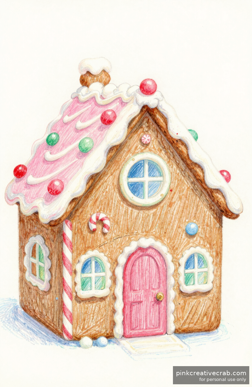 Cheerful Gingerbread House