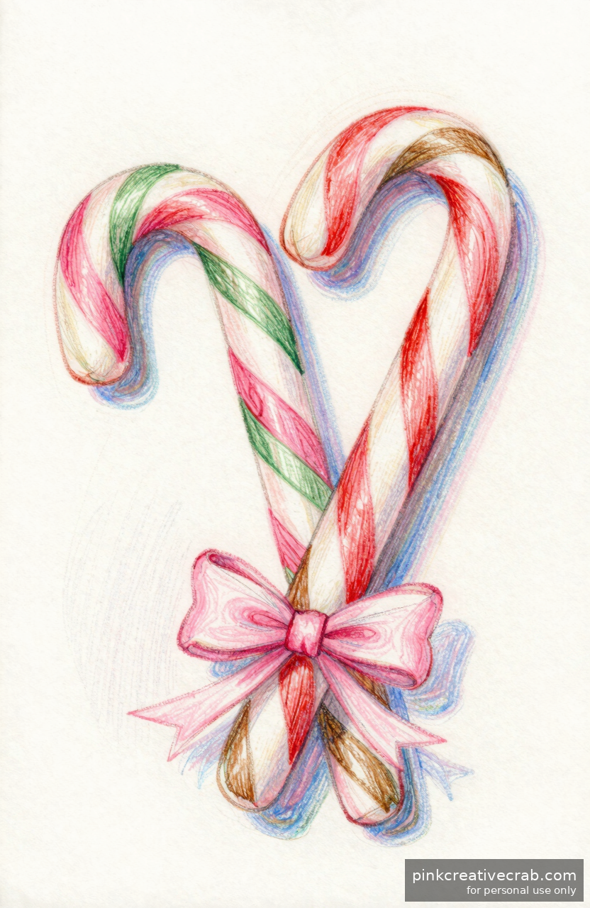 Tiny Candy Cane Pair