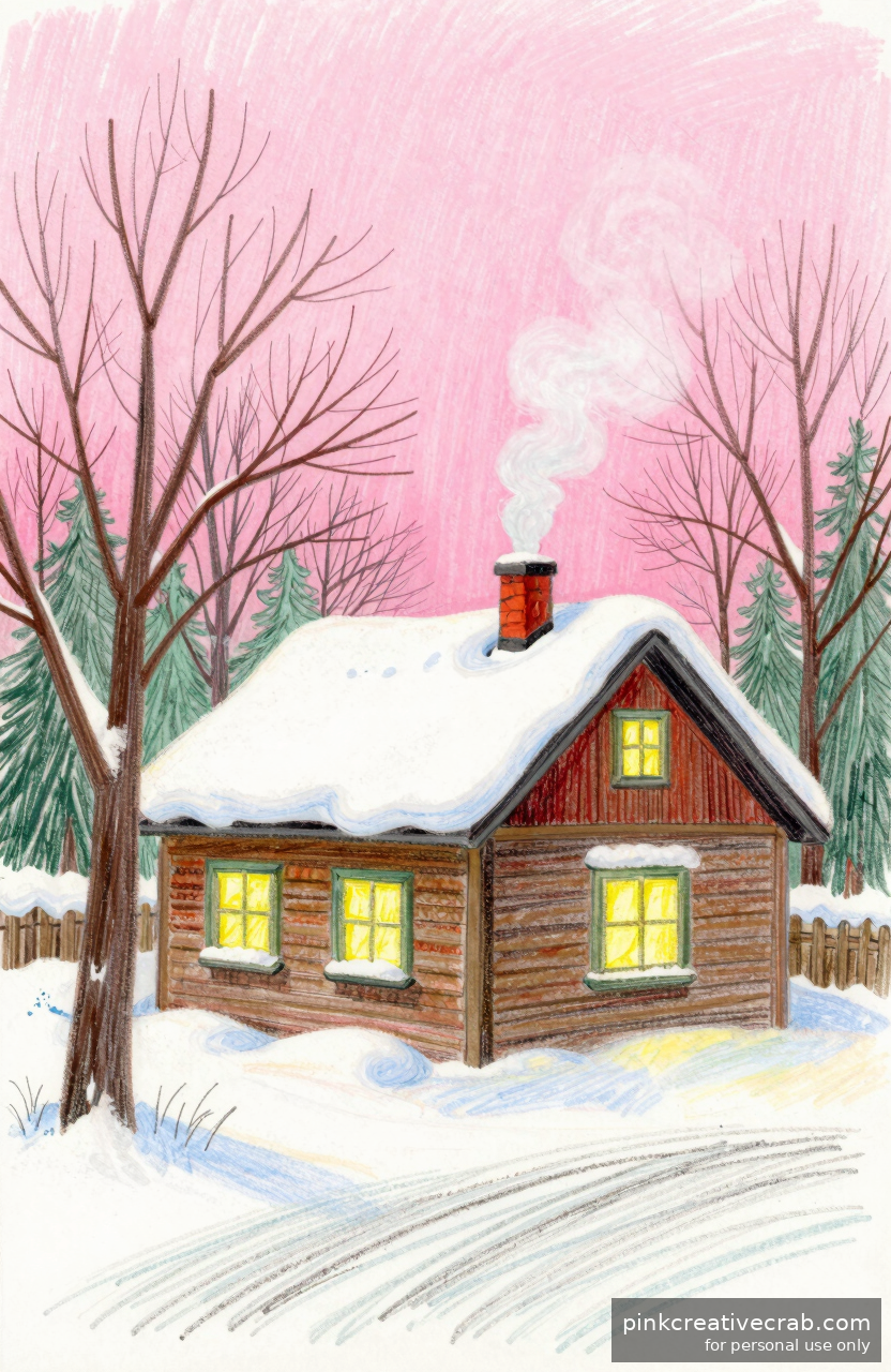 Snowy Village Cottage