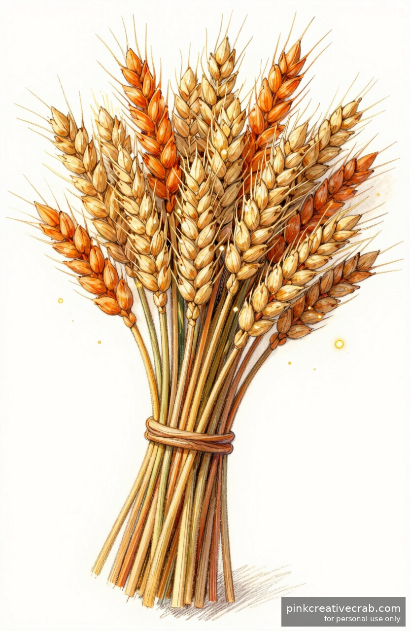Bundled Dried Wheat Sheaf