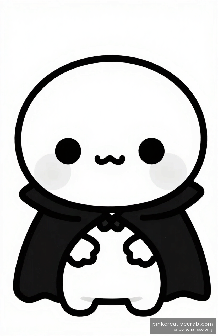 Kawaii Vampire with Tiny Fangs