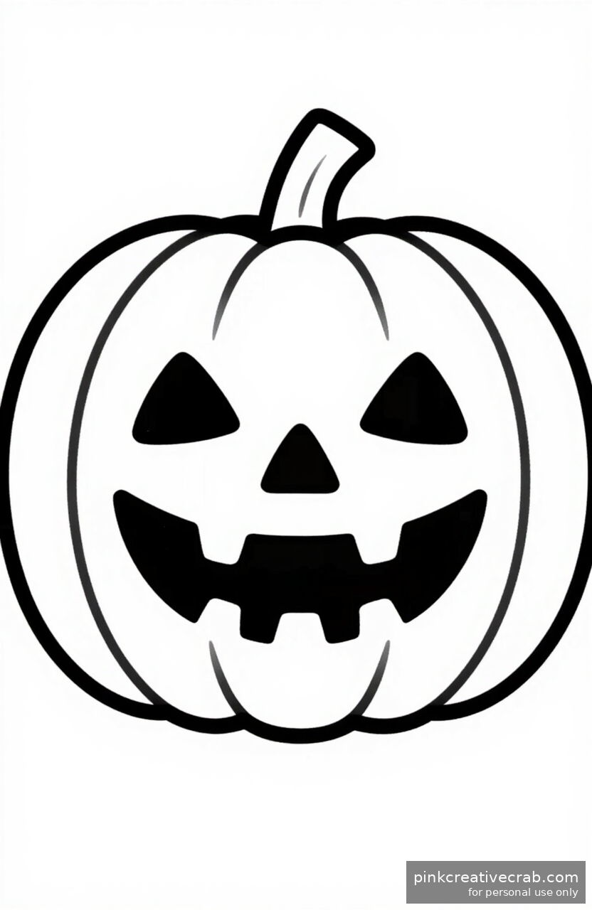 Round Smiling Jack-o-Lantern