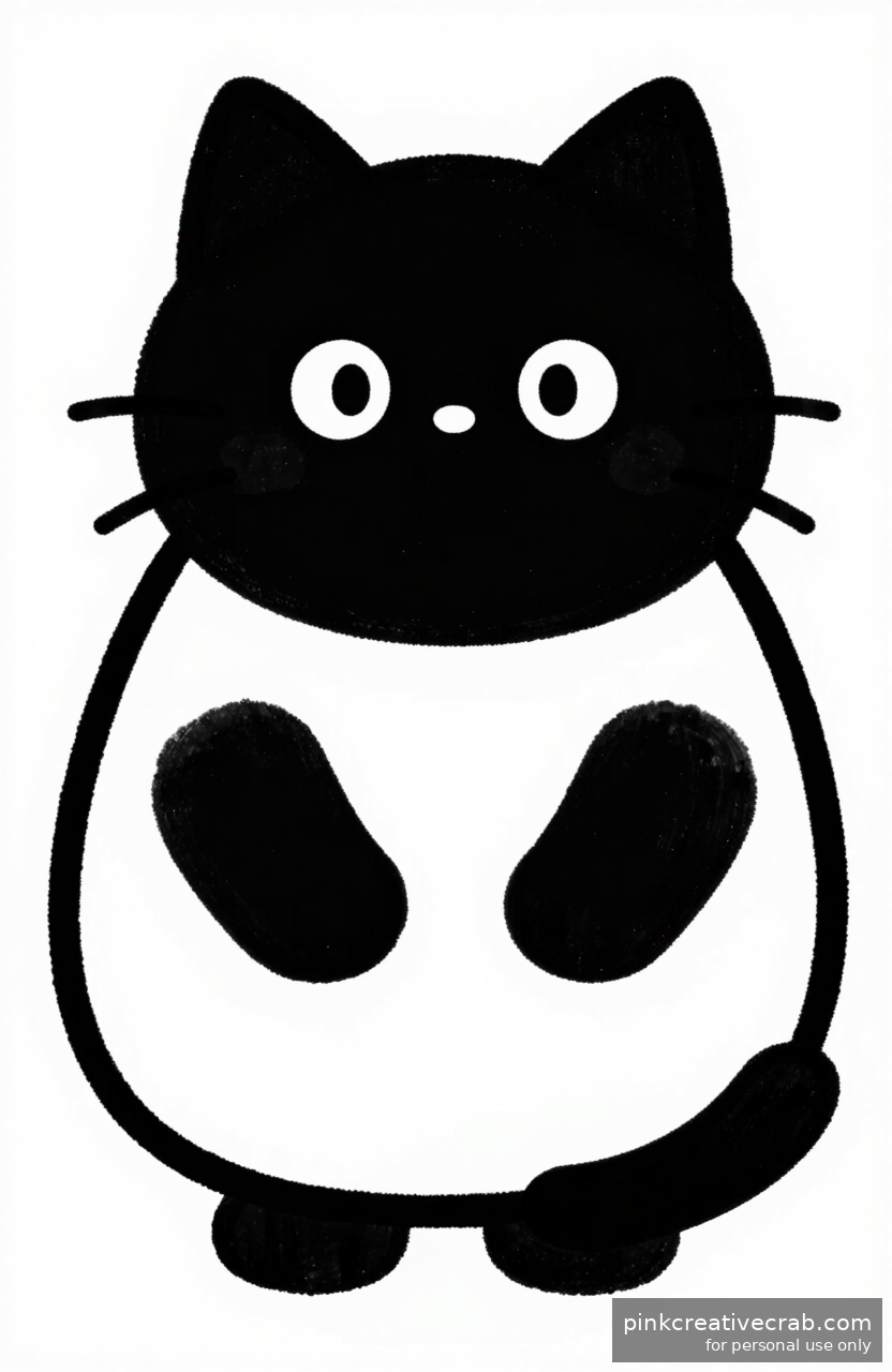 Chubby Black Cat