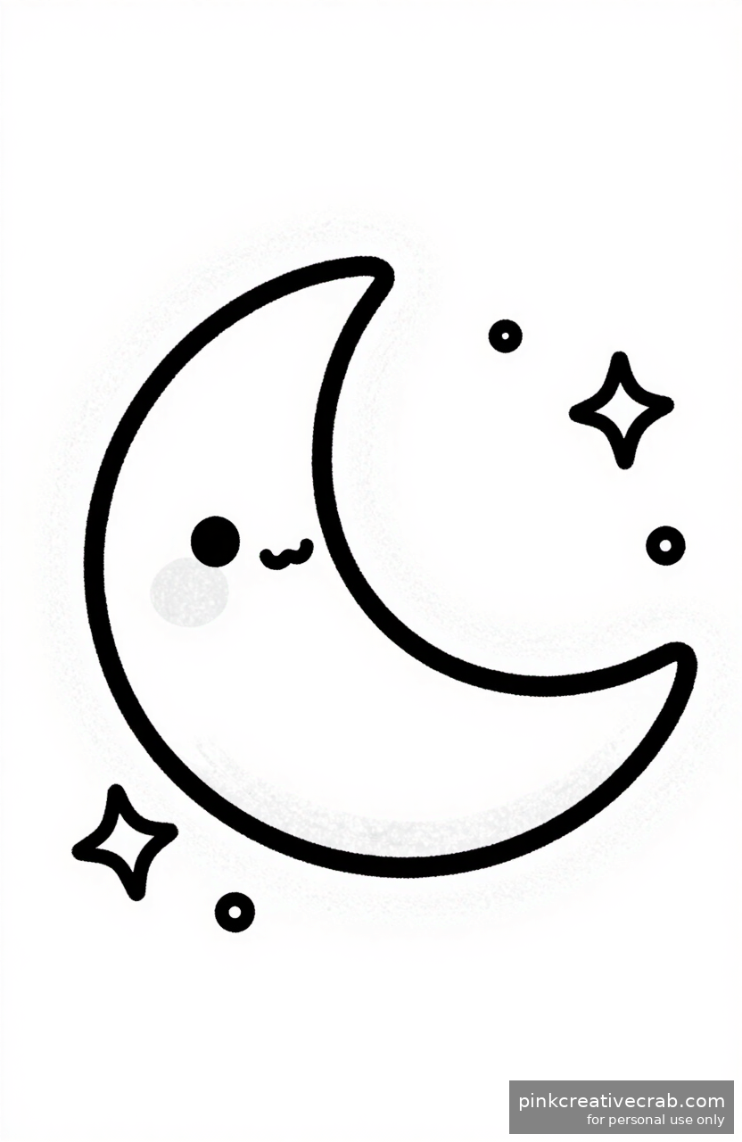 Glowing Crescent Moon