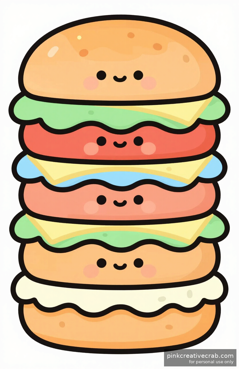 Classic Stacked Burger Doodle