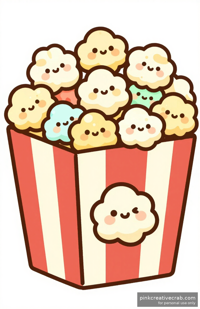 Fluffy Popcorn Box Doodle