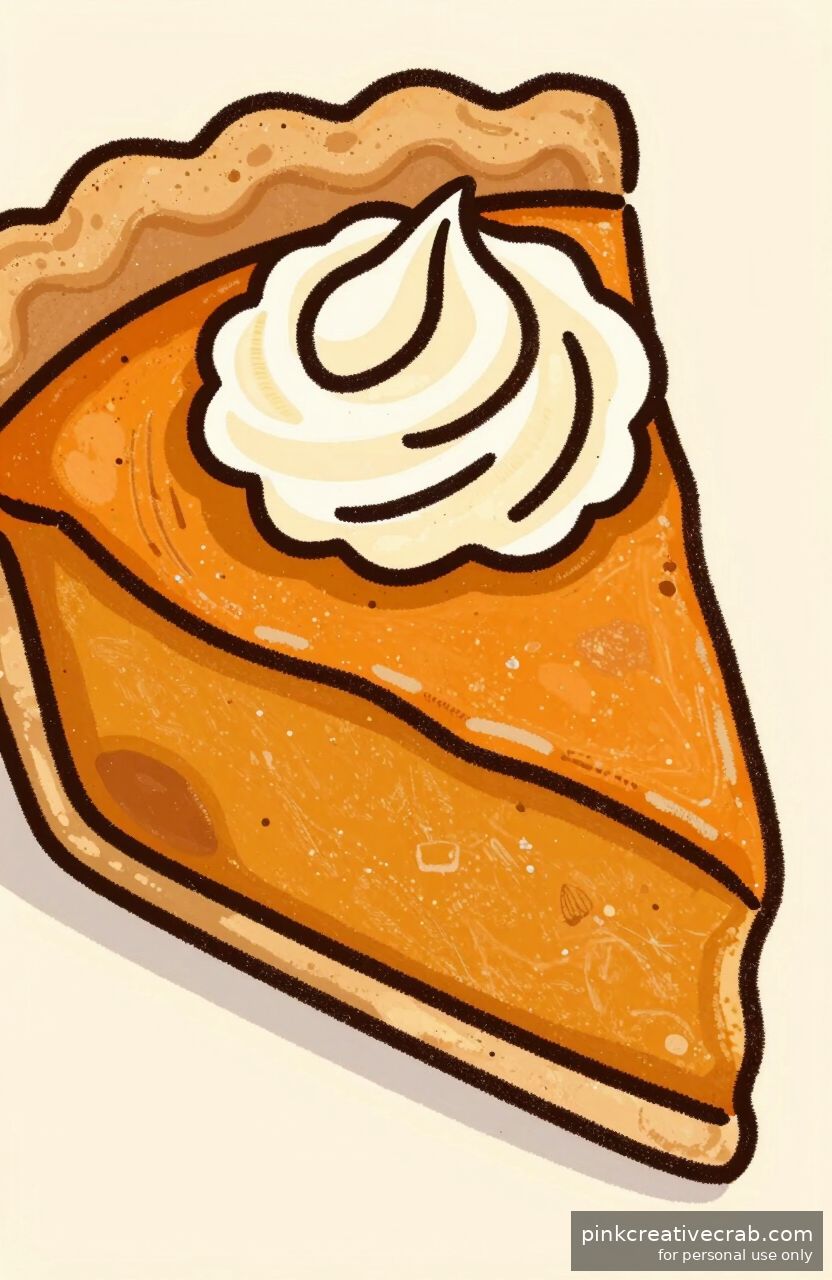 Cozy Pumpkin Pie Slice