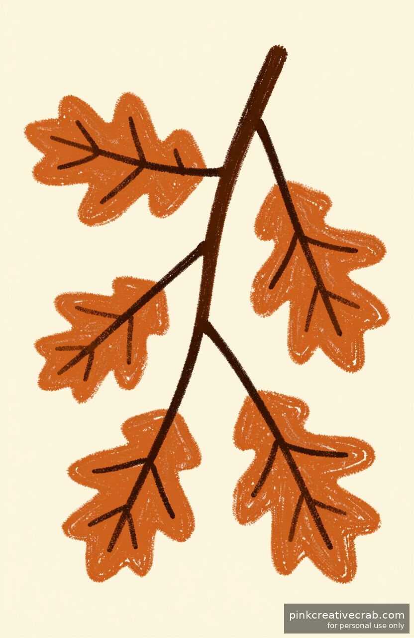 Simple Bare Oak Branch