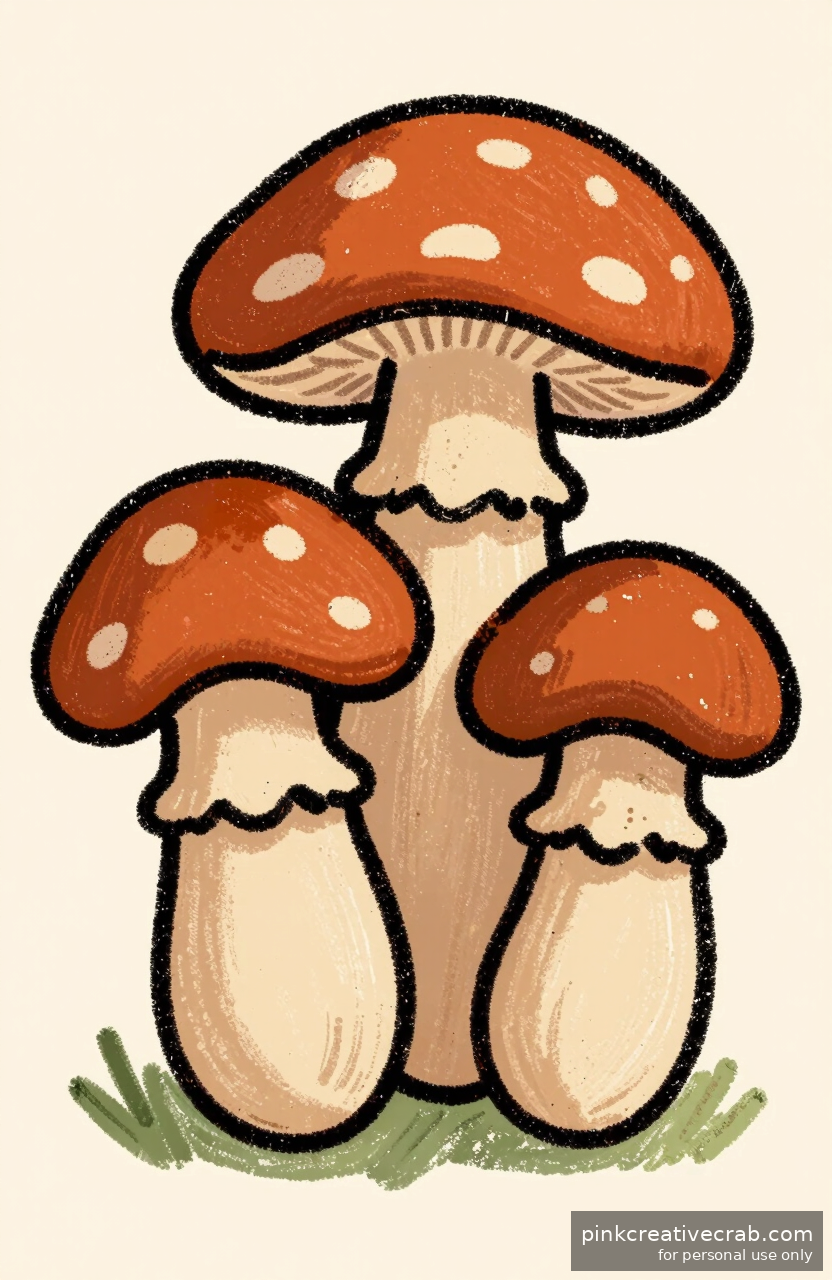Charming Mushroom Trio