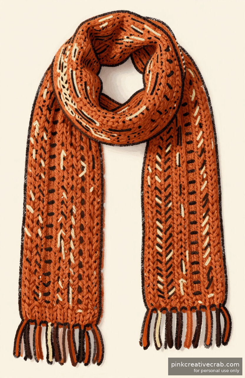 Chunky Knit Scarf Folded
