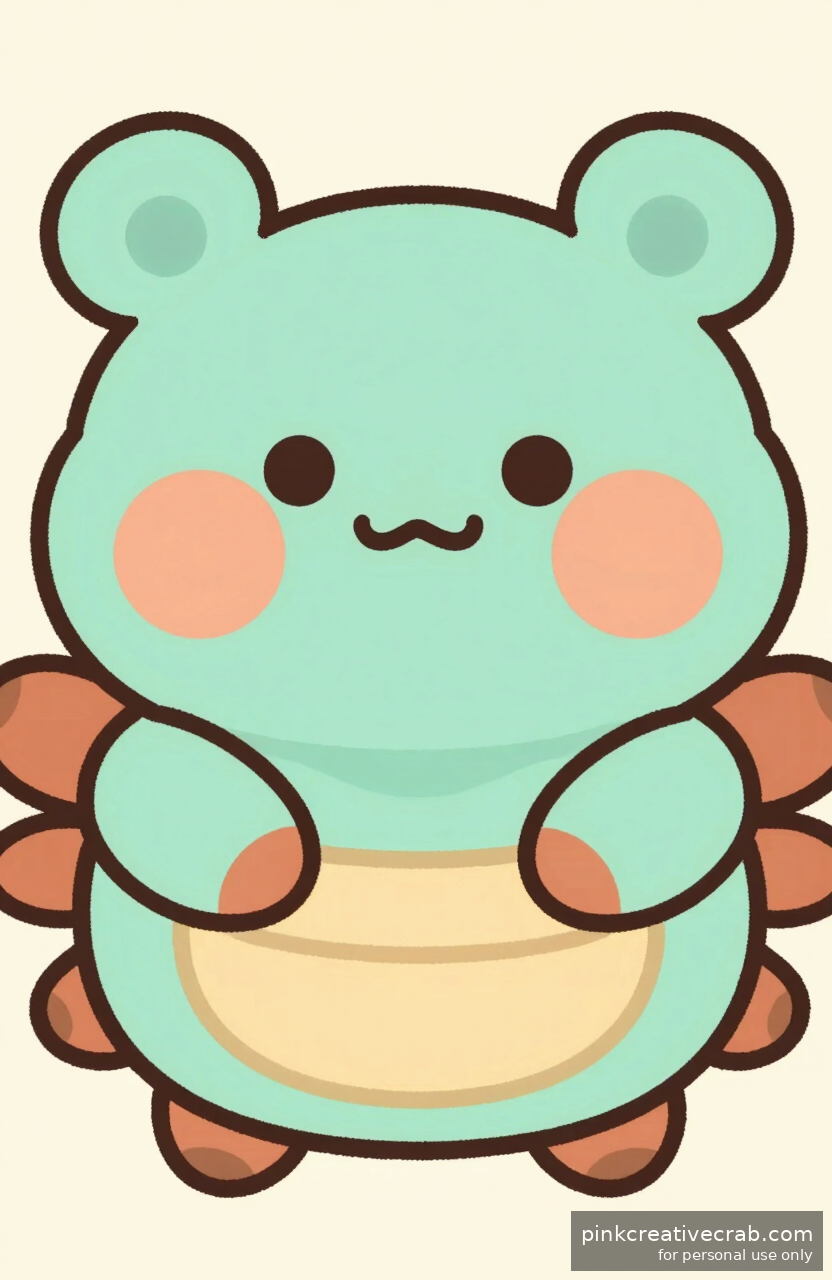 Kawaii Crab with Rosy Cheeks