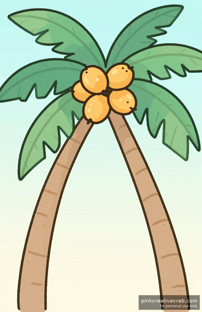 Breezy Tropical Palm Tree