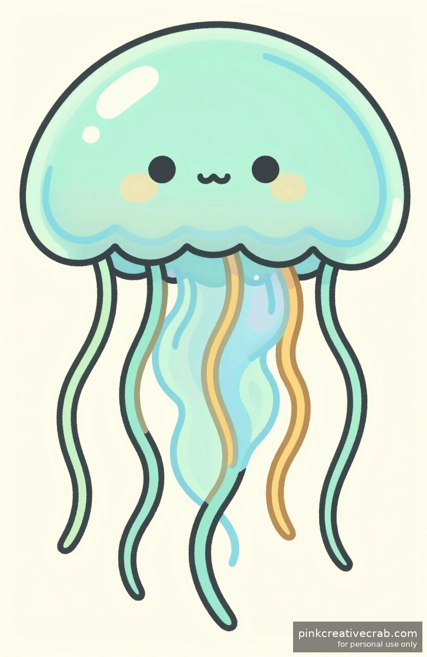 Wobbly Jellyfish with Trailing Tentacles