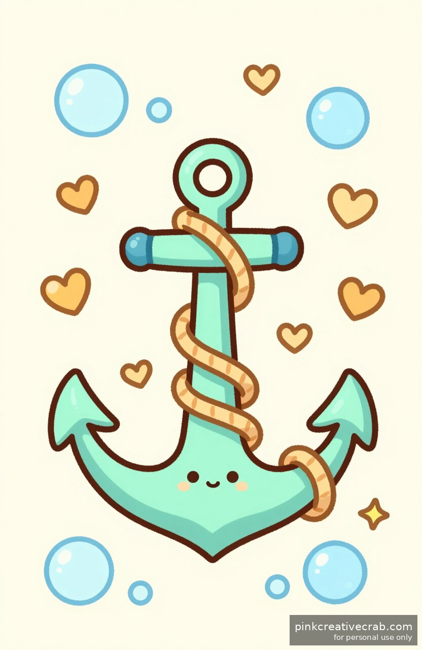 Cheerful Anchor Ocean Doodle