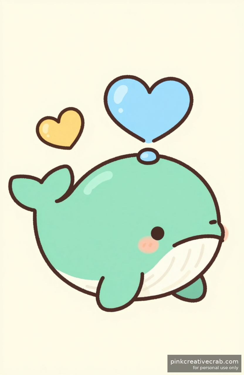 Cute Baby Whale Doodle