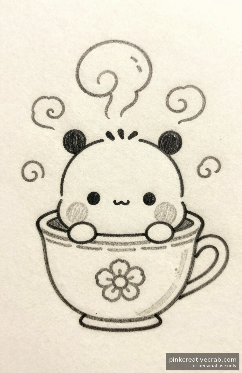 Tiny Anime Doodle Teacup Friend