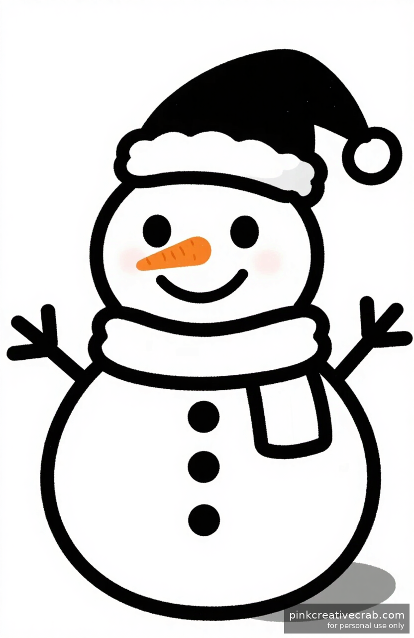 Snowman in a Santa Hat