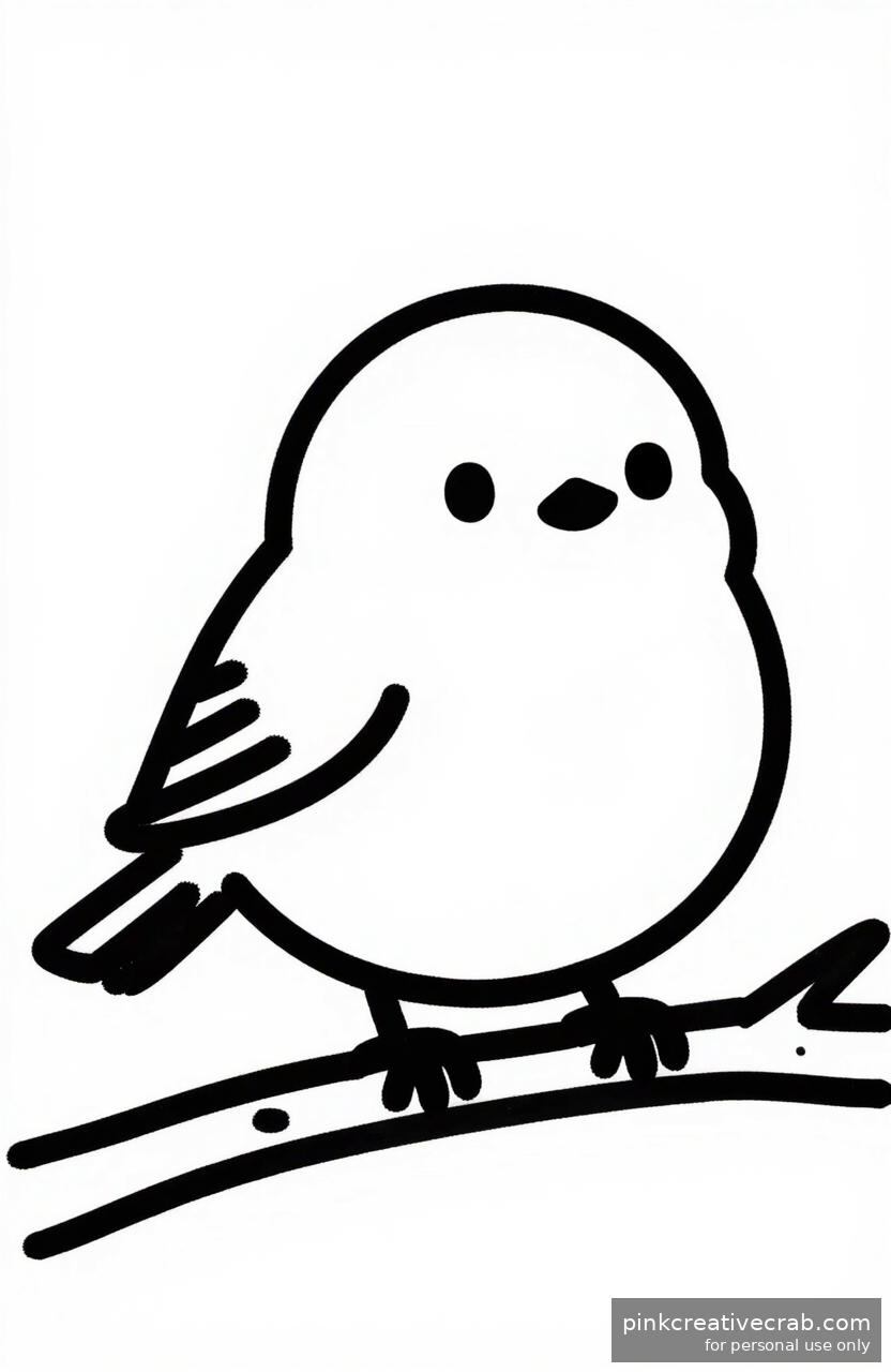 Plump Robin on a Branch