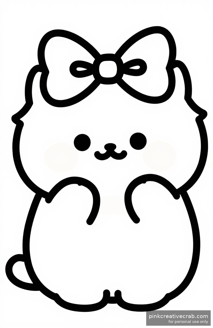 Fluffy Cat With Bow