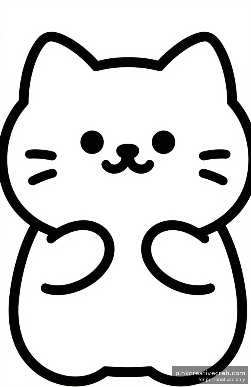 Chubby Round Cat Face
