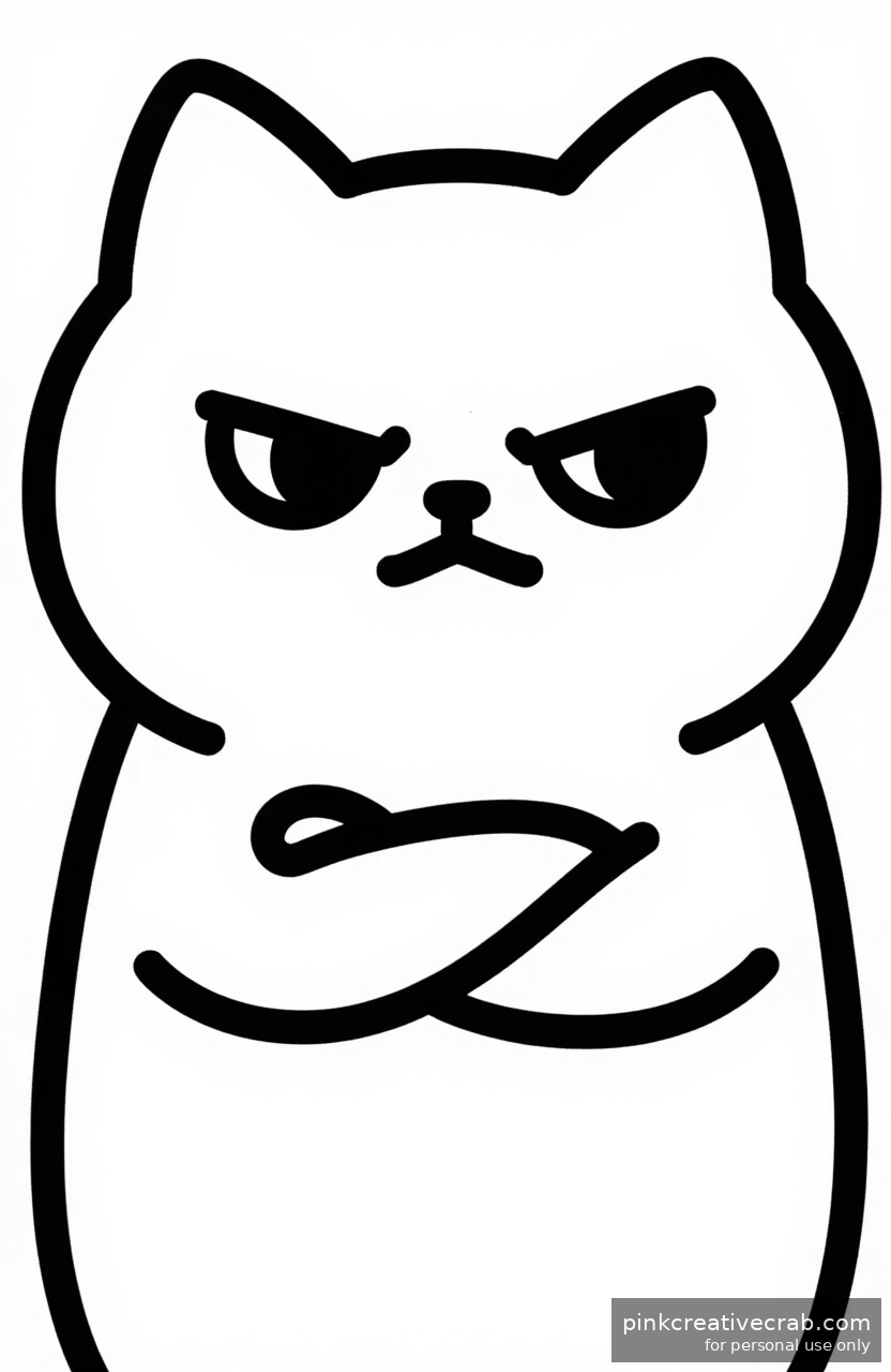 Grumpy Little Cat Expression