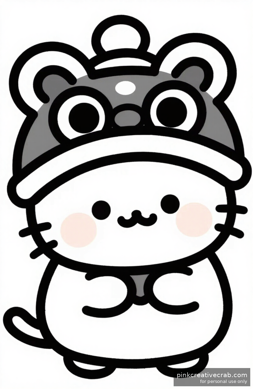 Tiny Cat Wearing a Hat