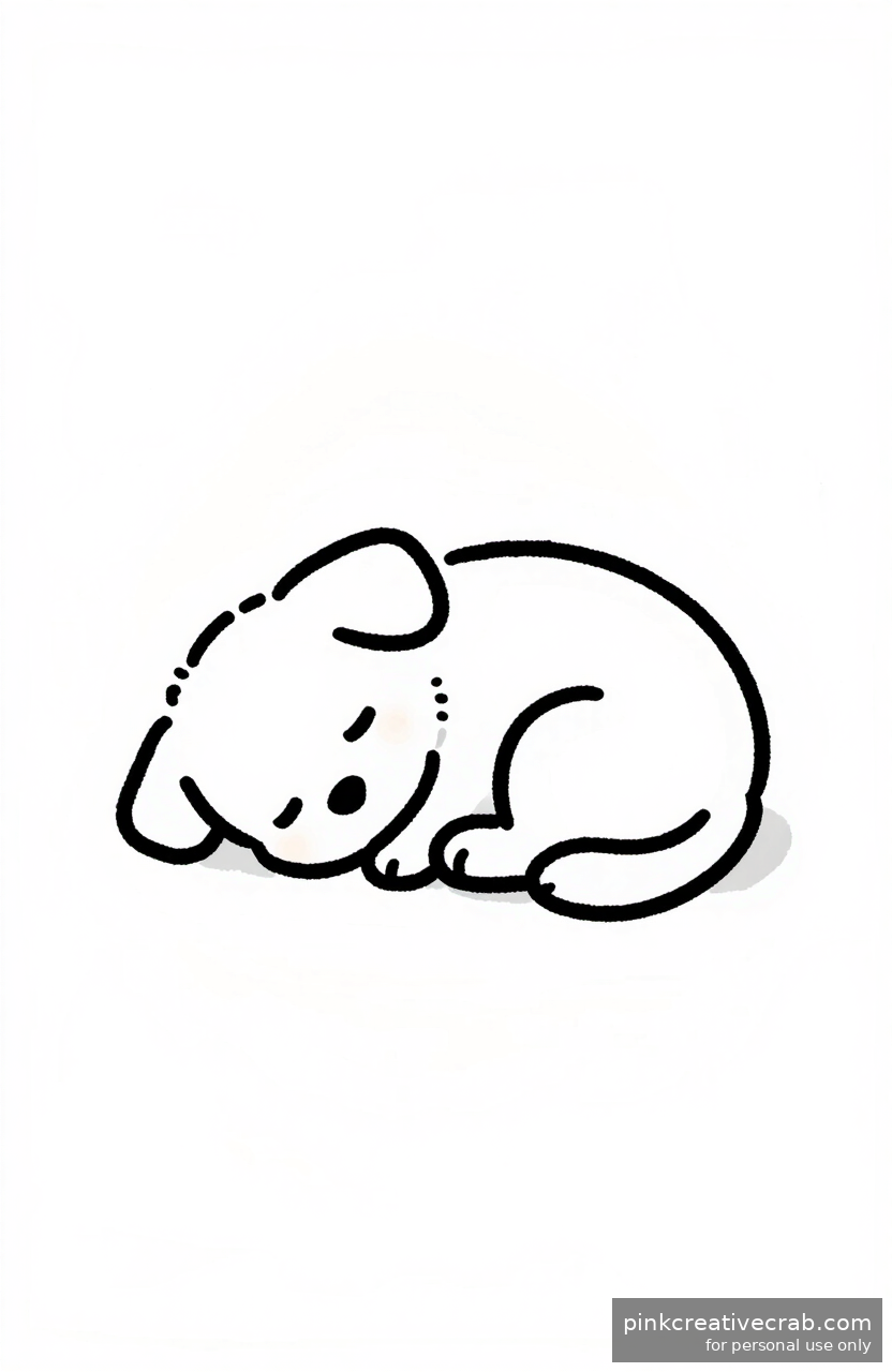 Tiny Sleeping Dog Curl