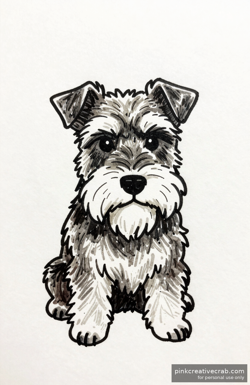 Scruffy Terrier Sketch