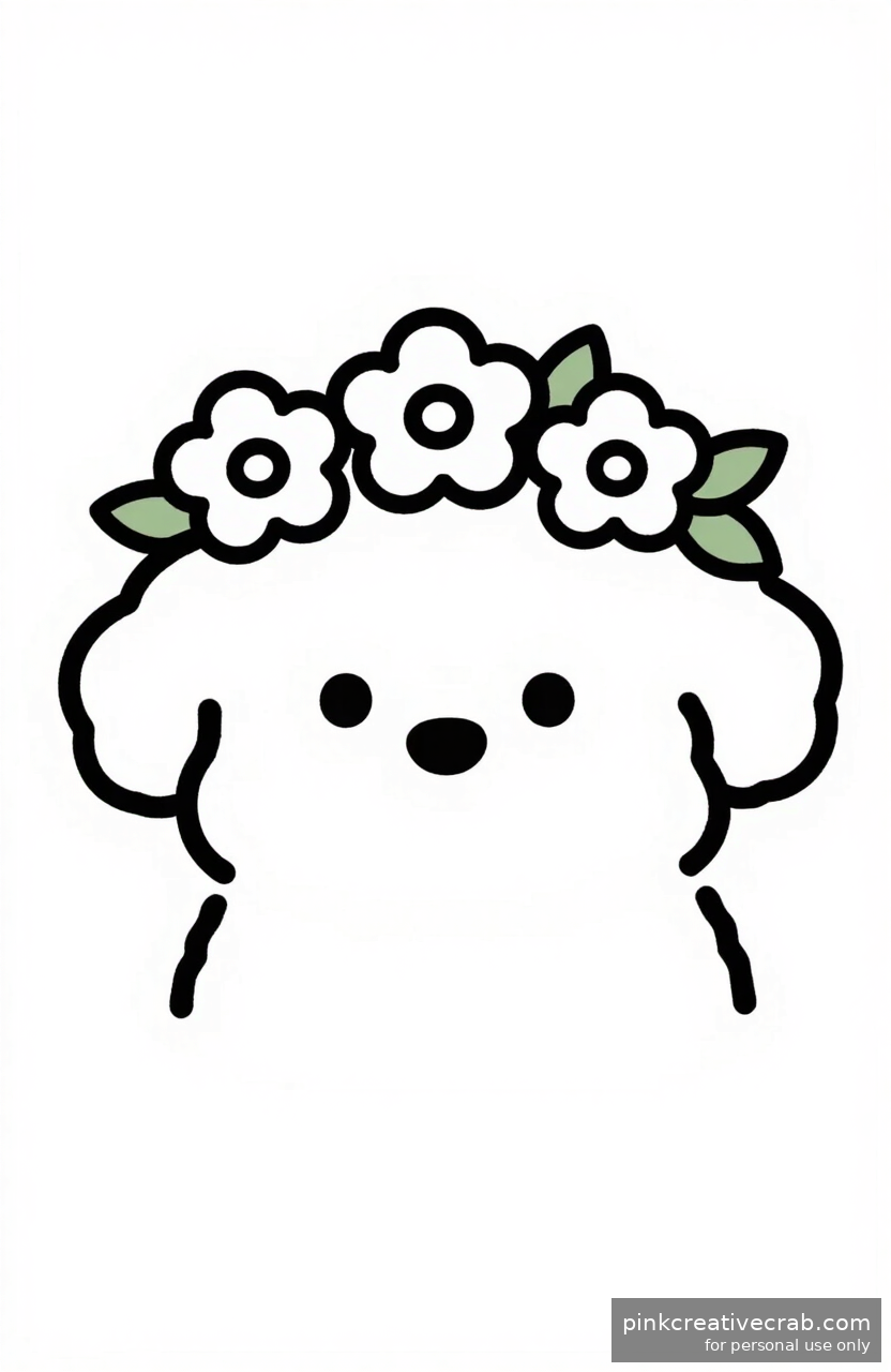 Dog Doodle with Flower Crown