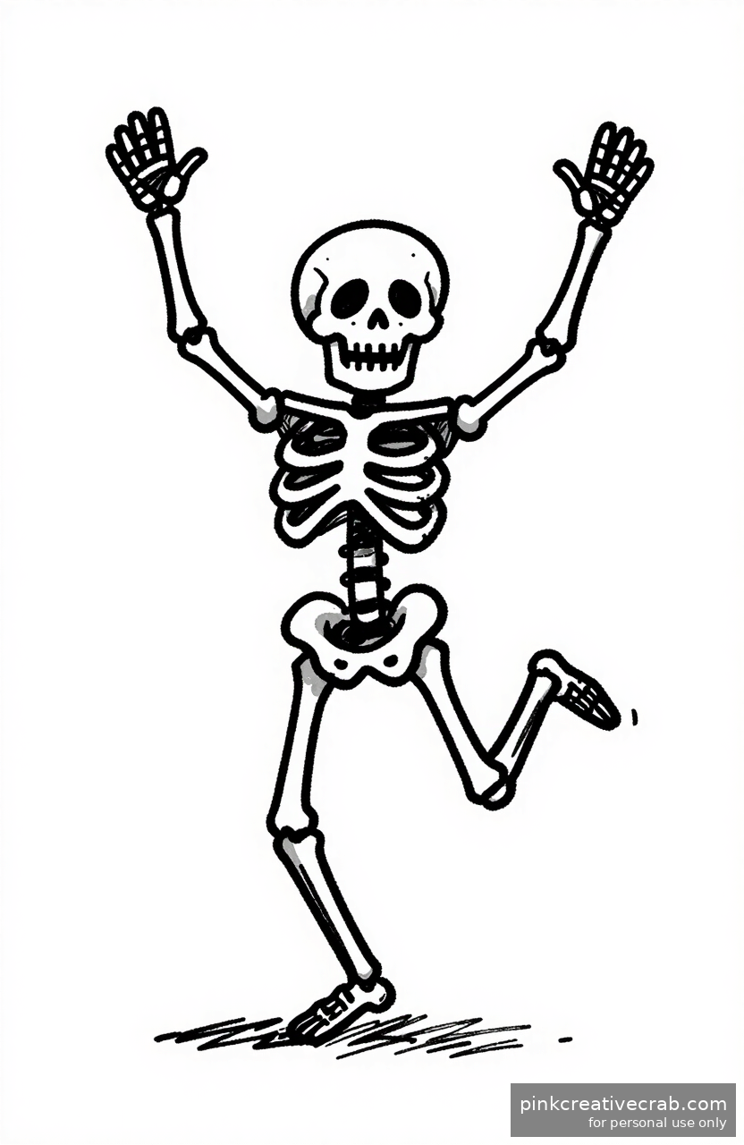 Dancing Skeleton Doodle